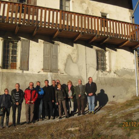 Conseil Municipal devant la Maison ANDRE le 28 Décembre 2015