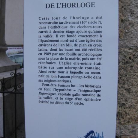 Plaque Patrimoine Tour de l'Horloge