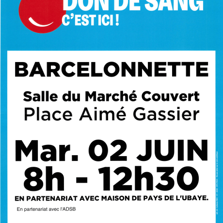 Affiche DON DU SANG 02.06.2026