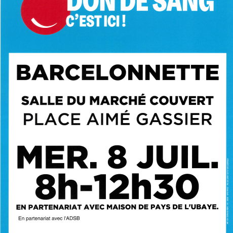 Affiche DON DU SANG 08.07.2026