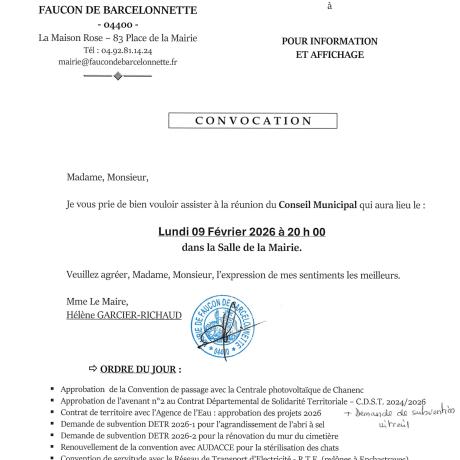 Réunion conseil municipal