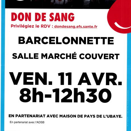 Don du sang 11.04.2025