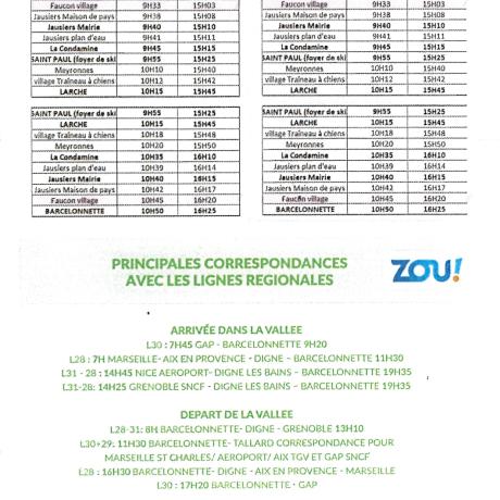 Horaires Navettes 2022-2023