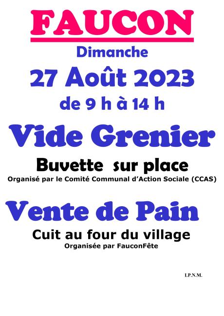 affiche 2023 vide grenier