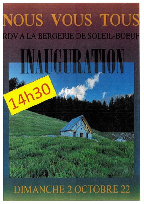 Inauguration de la Bergerie de Soleil Bœuf
