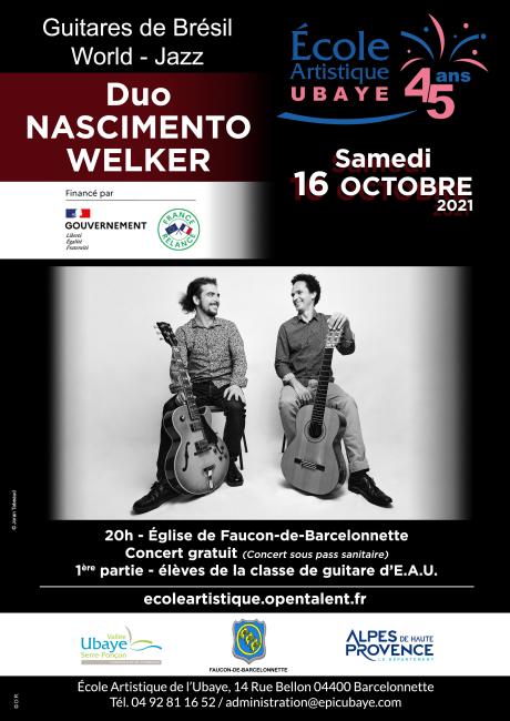Concert de guitares - 16 octobre 2021 à l'église de Faucon à 20h