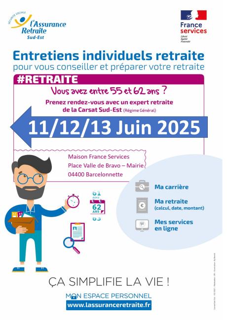 Affiche rendez vous retraite  Barcelonnette
