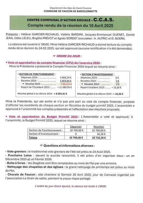 CCAS Compte rendu 10.04.2025