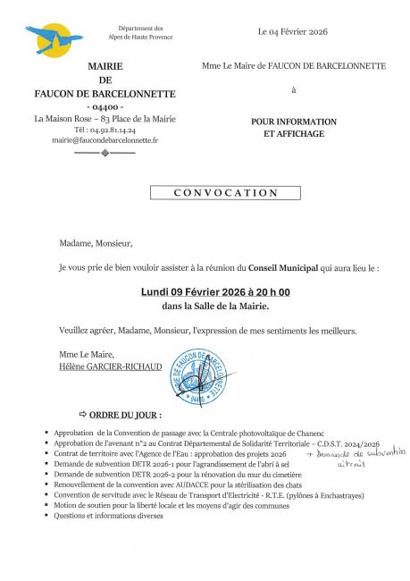 Réunion conseil municipal