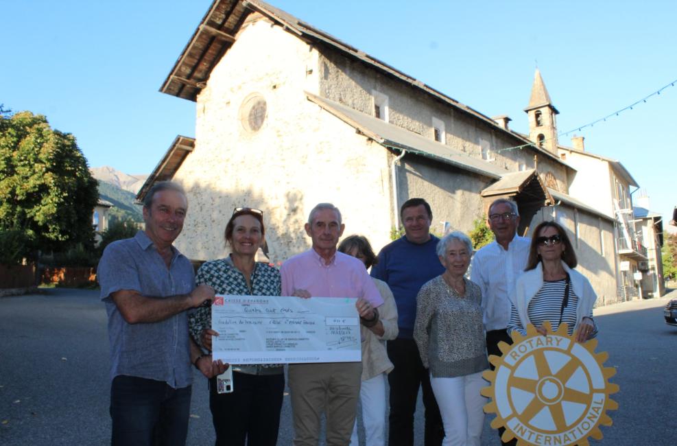 Le rotary soutient la rénovation de l'église