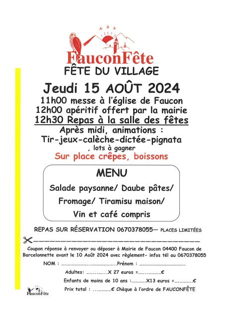 FauconFête repas 15.08.2024
