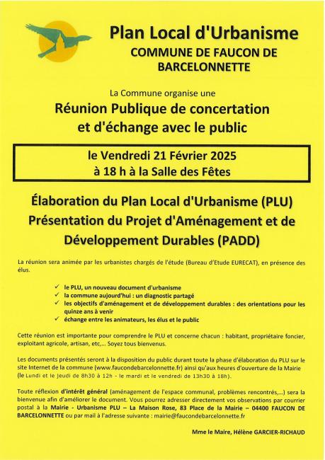 Réunion Publique PLU