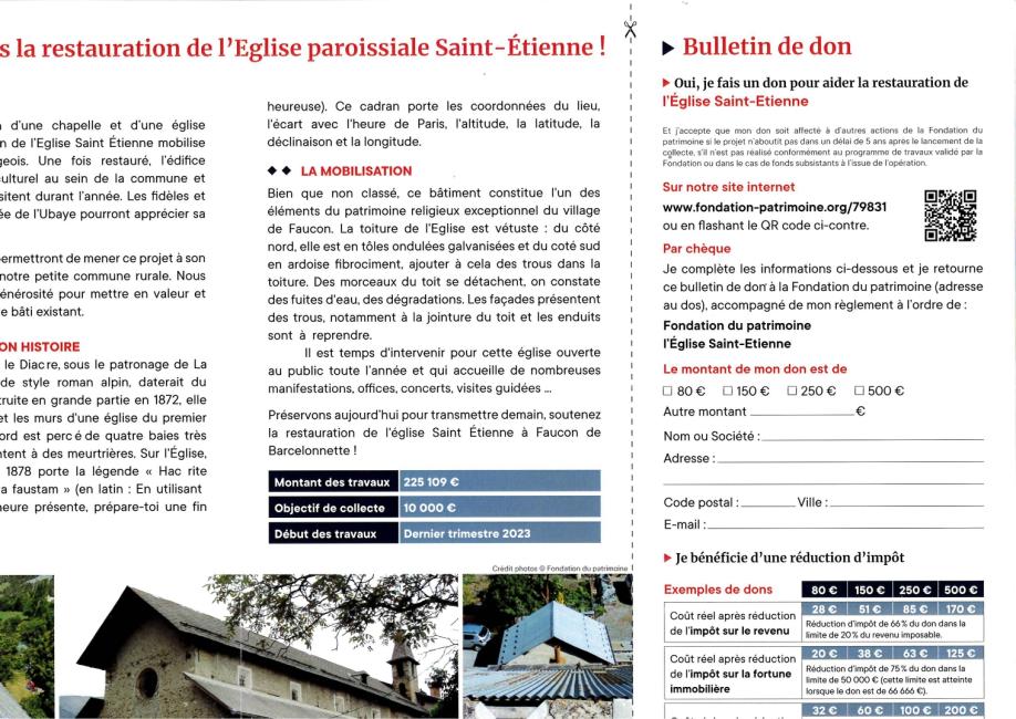 Souscription Fondation du Patrimoine