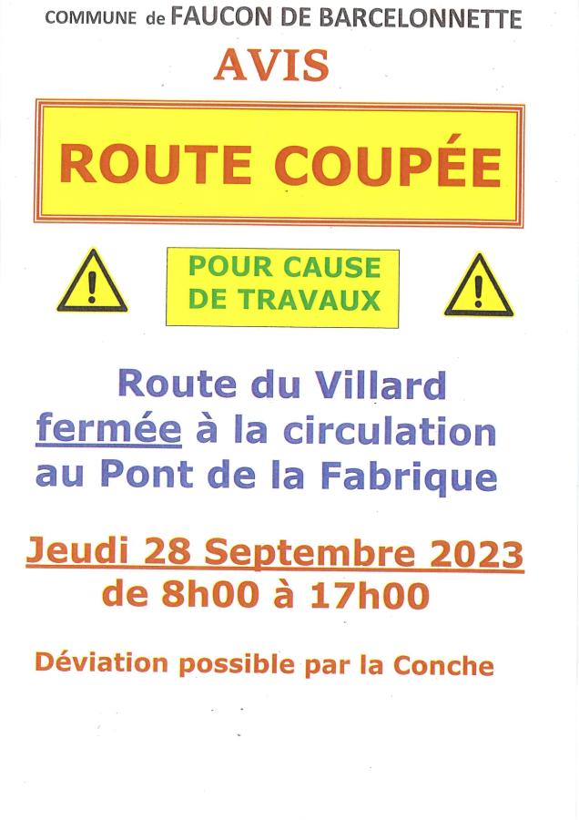 Route coupée